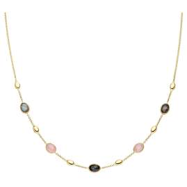 Elaine Firenze 223827-6C Women's Necklace Labradorite/Chalcedony 585 / 14 K Gold