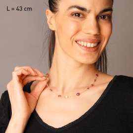 Elaine Firenze 223830C Ladies' Necklace Ruby 585 / 14 K Gold