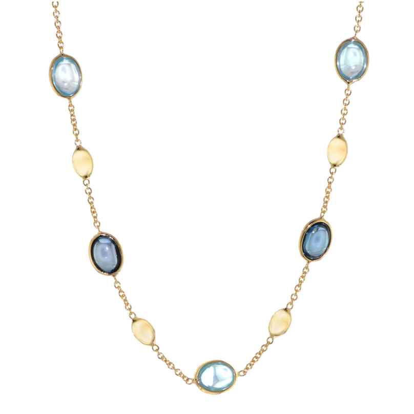 Elaine Firenze 223827C Women's Necklace Gold 585 / 14K Blue Topaz 4260727511562