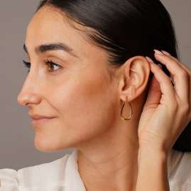Elaine Firenze 58017 Women's Hoop Earrings 585 / 14 K Gold