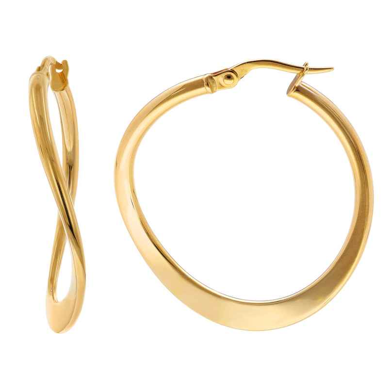 Elaine Firenze 58019 Women's Hoop Earrings Gold 585 / 14 K 31 mm 4262459681414