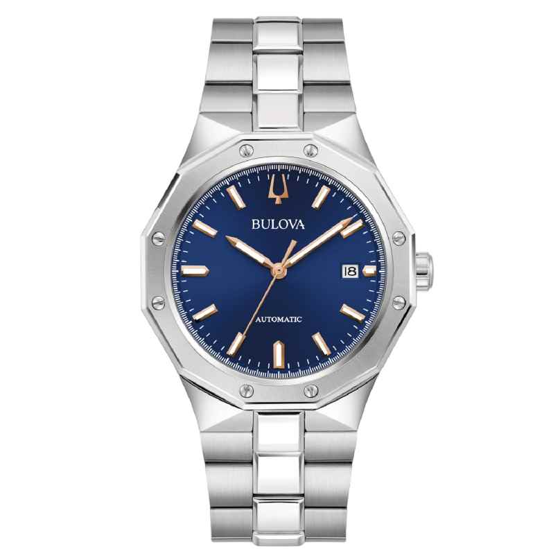 Bulova 96B463 Herrenuhr Automatik Classic Stahl/Dunkelblau 7613077603291