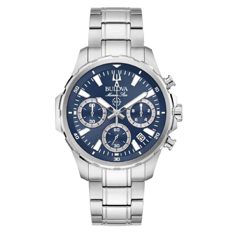 Bulova 96B466 Men's Watch Chronograph Marine Star Steel/Blue 7613077603567