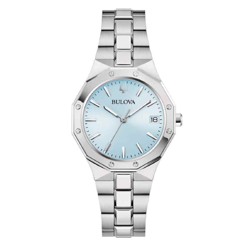 Bulova 96M169 Damenuhr Quarz Classic Stahl/Hellblau 7613077603314