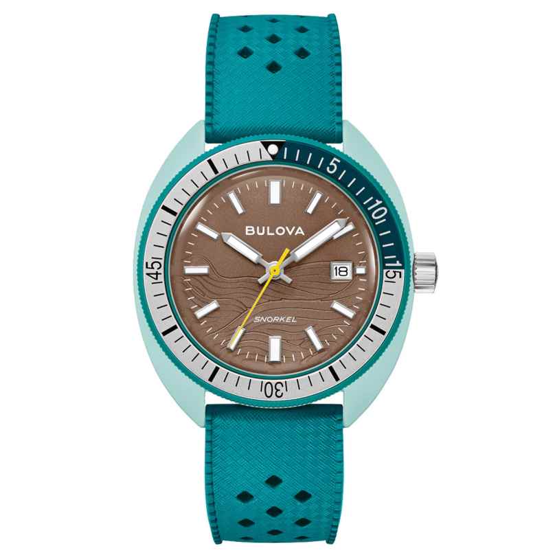 Bulova 98B446 Men's Watch Quartz Snorkel Teal 7613077603505