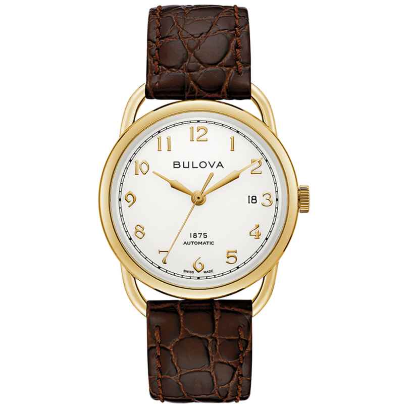 Bulova 97B189 Wristwatch Automatic Commodore Brown/Gold Tone Limited Edition 7613077572498