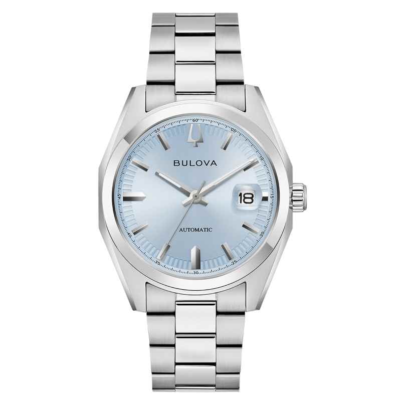 Bulova 96B469 Men's Automatic Watch Surveyor Steel/Light Blue 7613077605219