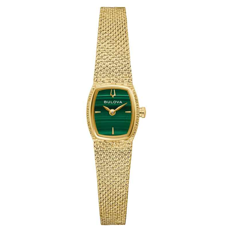 Bulova 97L184 Women's Watch Quartz Goddess of Time Gold Tone/Green 7613077605141