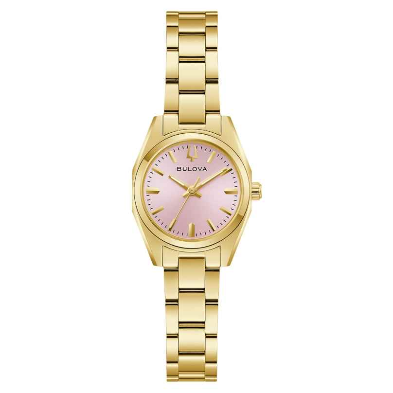 Bulova 97L187 Women's Watch Quartz Surveyor Small Gold/Pink 7613077605202