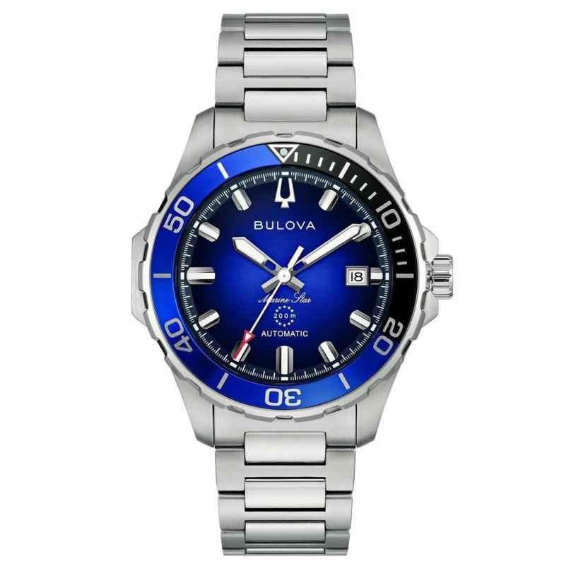 Bulova 98B471 Herren-Automatikuhr Marine Star Stahl/Blau 7613077607701