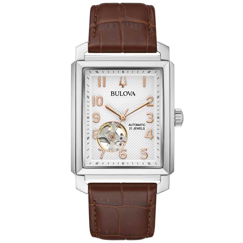 Bulova 96A268 Men's Watch Automatic Sutton Brown/Rose Gold Tone 7613077587805