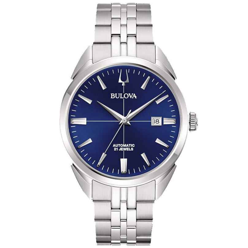Bulova 96B425 Men's Watch Automatic Sutton Steel/Blue 7613077596944