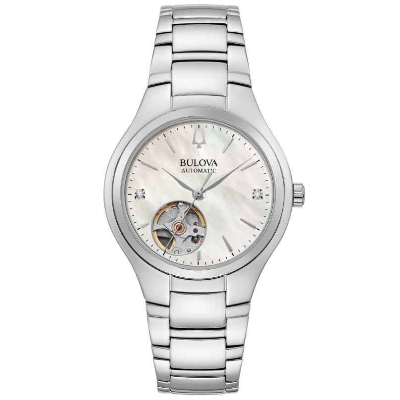 Bulova 96P247 Ladies' Wristwatch Automatic Sutton Steel/Mother-of-Pearl 7613077597019