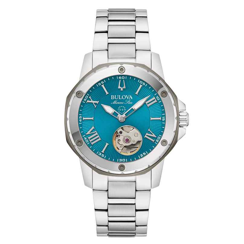 Bulova 98L317 Women's Watch Automatic Marine Star Steel/Turquoise 7613077597828