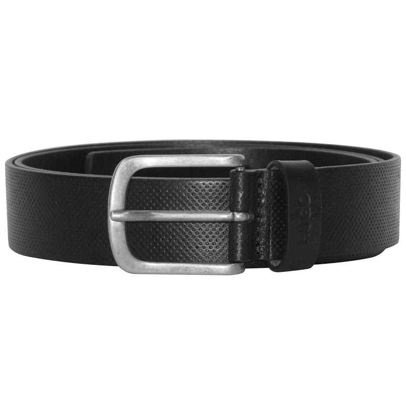 Hugo 50376643-001 Mens Leather Belt Gesyl Black