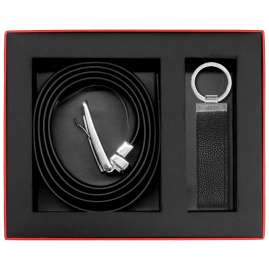 HUGO 50403065 Gift Set Men's Leather Belt Black