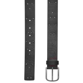Hugo 50487038-001 Men's Belt Black Leather Glau-Studs