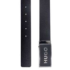 HUGO 50492032-001 Men's Leather Belt Black Garin