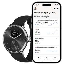 Withings HWA10-Model 1-All-Int Smartwatch ScanWatch 2 silber/schwarz 38 mm