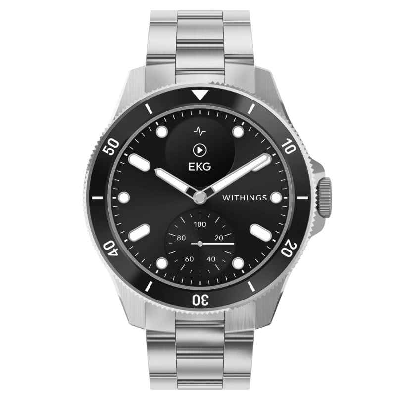 Withings HWA10-Model 9-All-Int Herren-Smartwatch ScanWatch Nova 42 mm Schwarz 3700546708756