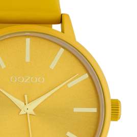 Oozoo C10613 Quartz Ladies' Watch with Leather Strap Yellow 42 mm