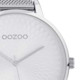 Oozoo C10550 XL Ladies' Watch with Stainless Steel Bracelet silver 48 mm