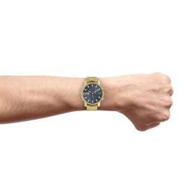 Oozoo C10707 Herren-Armbanduhr im Chrono-Look Goldfarben/Blau 45 mm