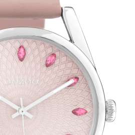 Oozoo C10816 Ladies' Watch with Leather Strap Pinkgrey/Silver 42 mm