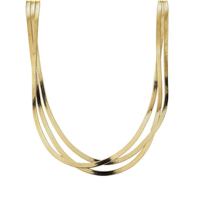 Liebeskind Berlin LJ-0717-N-45 Women's Necklace Stainless Steel IP Gold Snake Chain 4035608758462