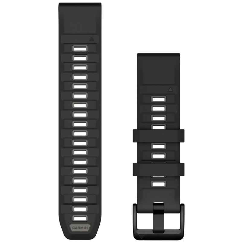 Garmin 010-13392-00 Quickfit Silicone Strap 22 mm Black/Pebble Grey 0753759338930