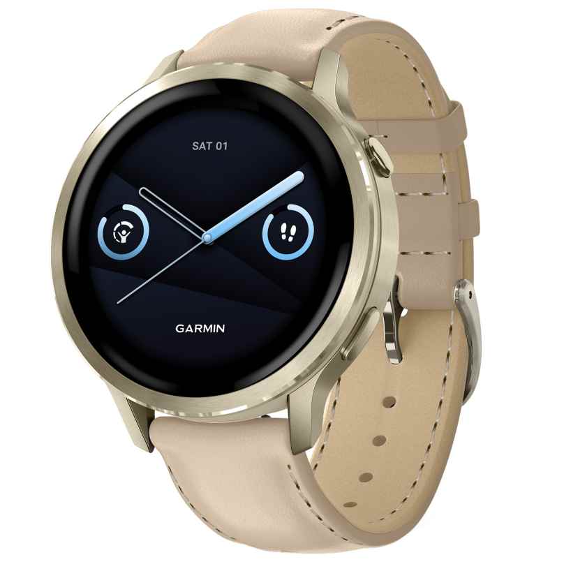 Garmin 010-03013-03 Venu 4 Fitness Smartwatch in Beige/Lunargold 41 mm 0753759363956