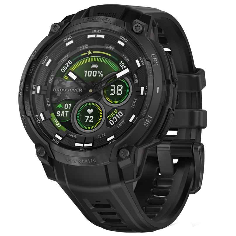 Garmin 010-03398-02 Instinct Crossover Amoled Tactical Smartwatch Schwarz 0753759357009