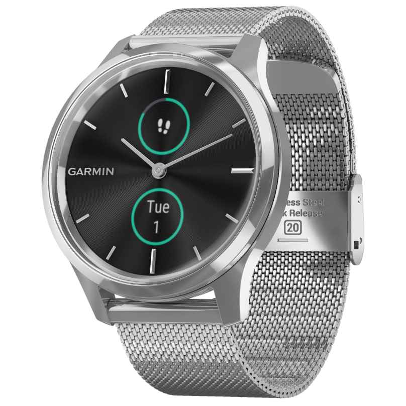 Garmin 010-02241-03 vivomove Luxe Smartwatch mit Milanaiseband 0753759234539