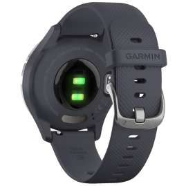 Garmin 010-02238-00 vivomove 3S Smartwatch mit Silikonband Granitblau/Silber