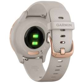 Garmin 010-02238-02 vivomove 3S Smartwatch mit Silikonband Beige/Roségold