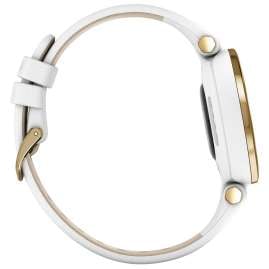 Garmin 010-02384-B3 Lily Classic Damen-Smartwatch Weiß/Hellgoldfarben