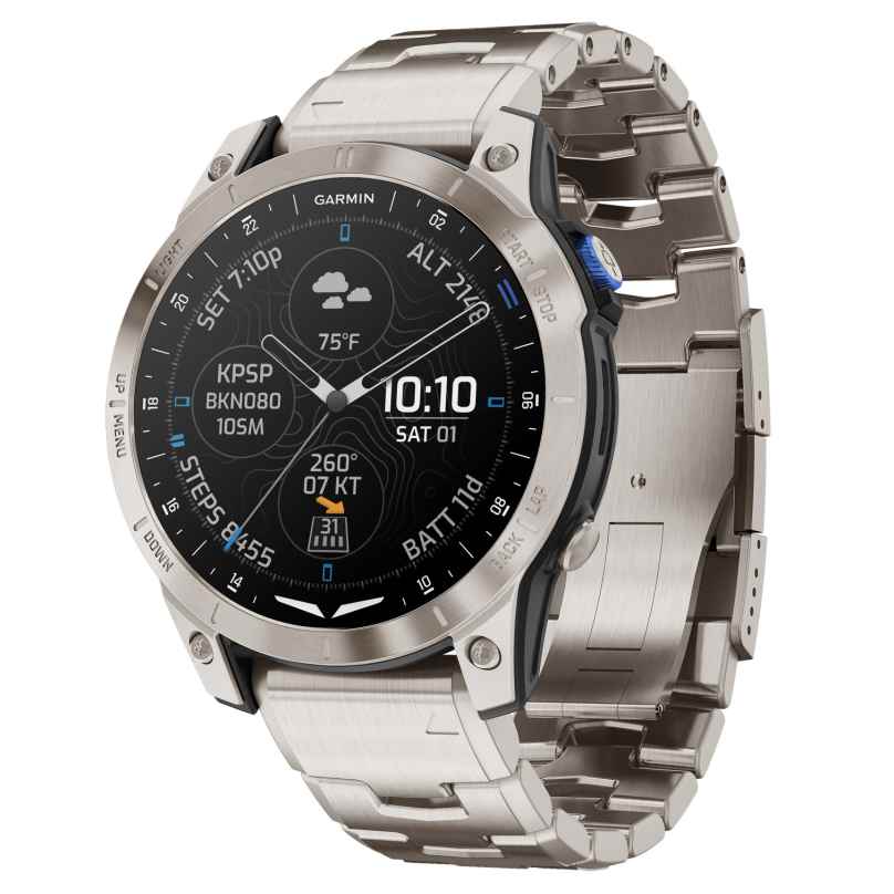 Garmin 010-02582-51 D2 Mach 1 Pilot's Smartwatch Black/Titanium 0753759283568