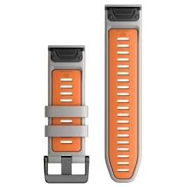 Garmin 010-13281-02 Quickfit Silicone Strap 26 mm Fog Grey/Ember Orange
