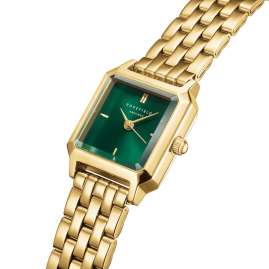 Rosefield BEGSG-B05 Damenuhr Boxelle Goldfarben/Grün