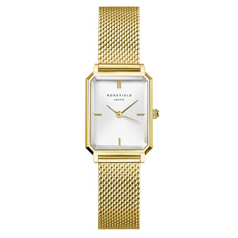 Rosefield OWGMG-O73 Damenuhr Octagon XS Mesh Goldfarben 8720791521516