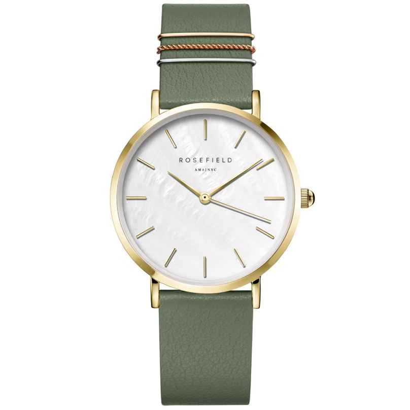 Rosefield WFGG-W85 Damenarmbanduhr West Village Olivgrün/Weiß 8720039335844
