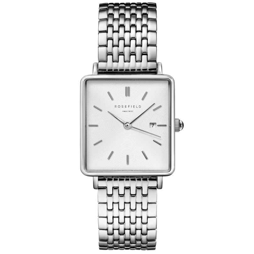 Rosefield QWSS-Q08 Damenuhr Rechteckig Silberfarben 8719632575115