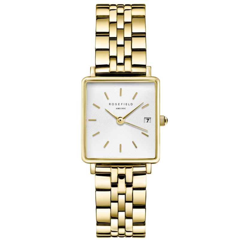 Rosefield QMWSG-Q021 Damenuhr Quarz Boxy XS Goldfarben 8720039333406