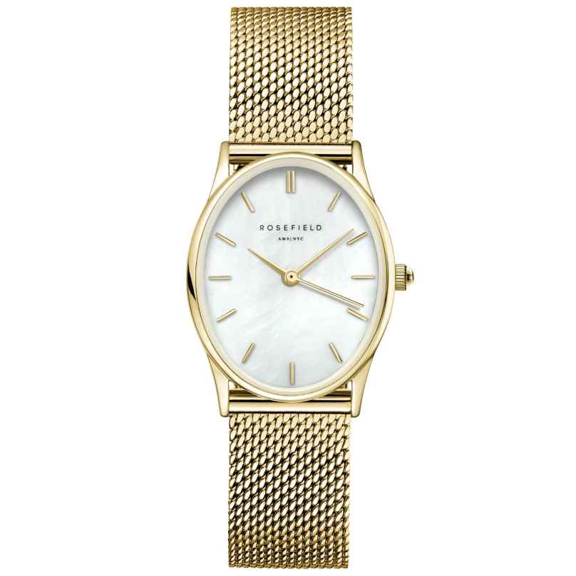Rosefield OWGMG-OV10 Damenuhr Oval Goldfarben/Perlmutt 8720246511956