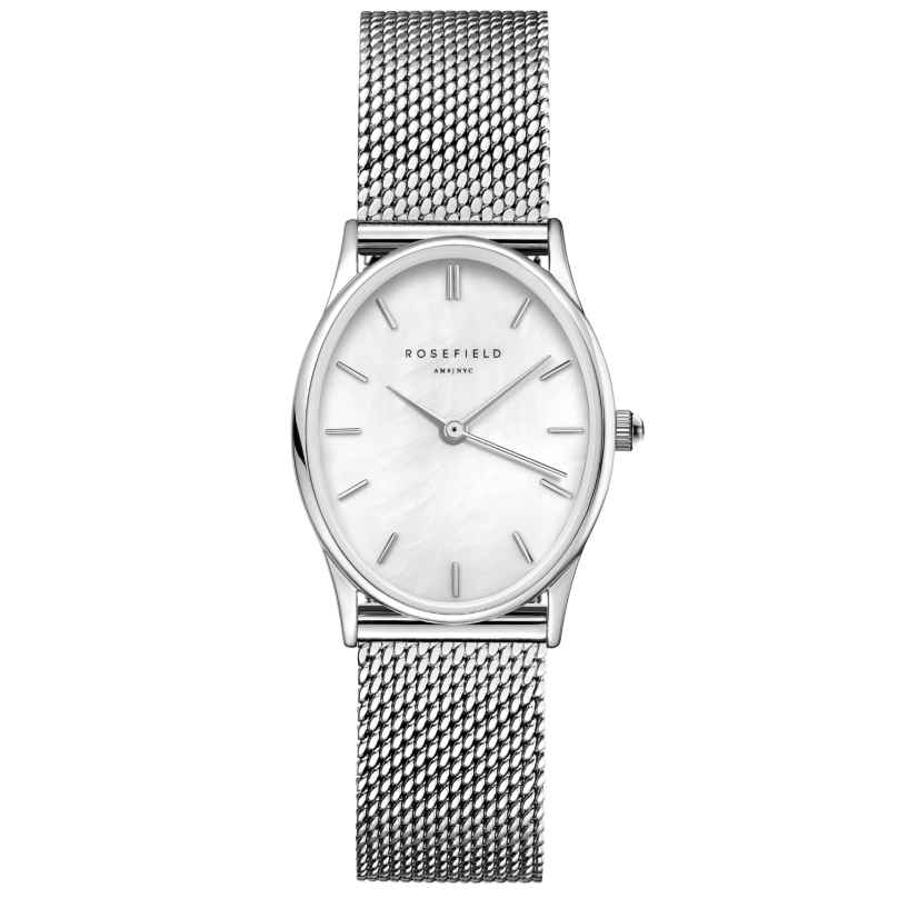 Rosefield OWSMS-OV11 Damen-Armbanduhr Oval Silberfarben/Perlmutt 8720246511963
