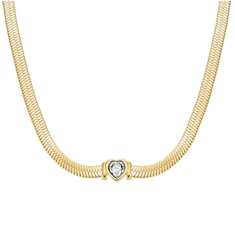 Rosefield JNSWG-J1002 Damen-Kette Snake Heart Choker Goldfarben Weißer Kristall 8720791527303