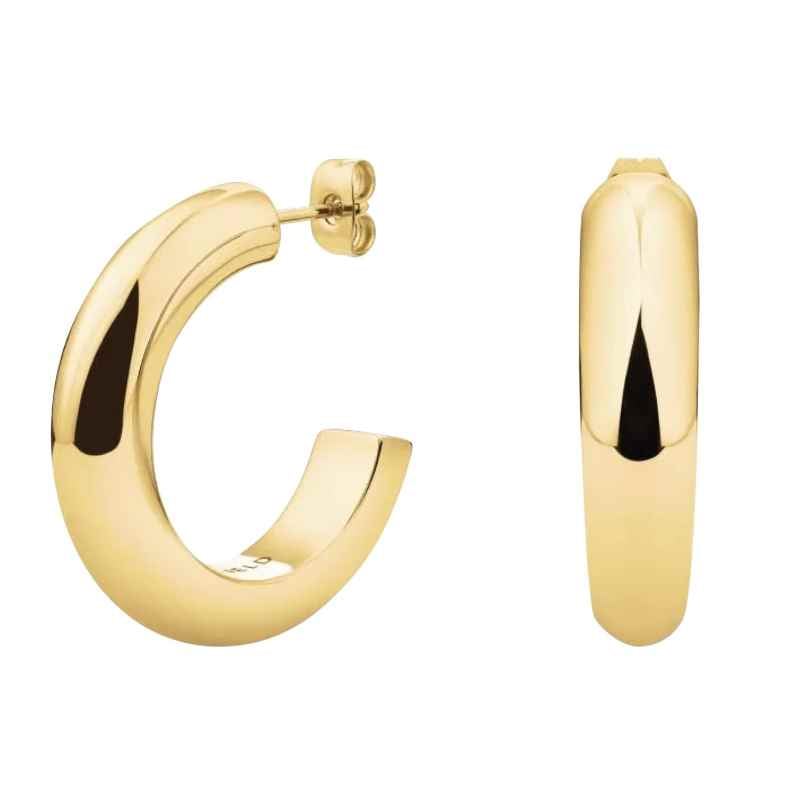 Rosefield JEDSG-J803 Damen-Ohrringe Große Breite Creolen Goldfarben 8720791523510