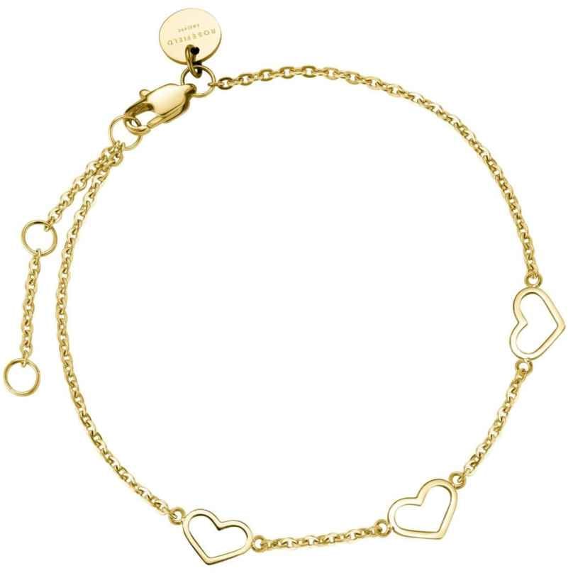 Rosefield JBTHG-J537 Women's Bracelet Triple Heart Gold Tone 8720246514094
