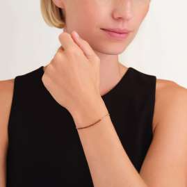 Rosefield JBTSG-J907 Damen-Armband Tennisarmband Siam Rot Goldfarben
