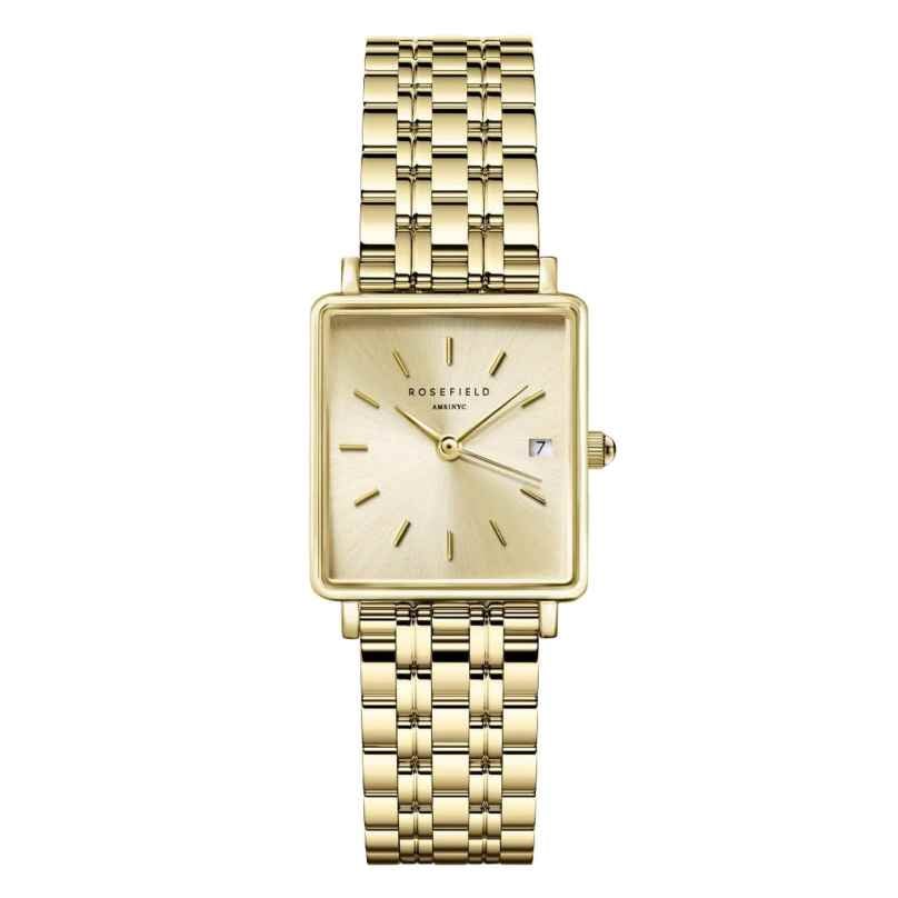 Rosefield QCGSG-Q048 Damenuhr Boxy XS Champagne 8720246519488